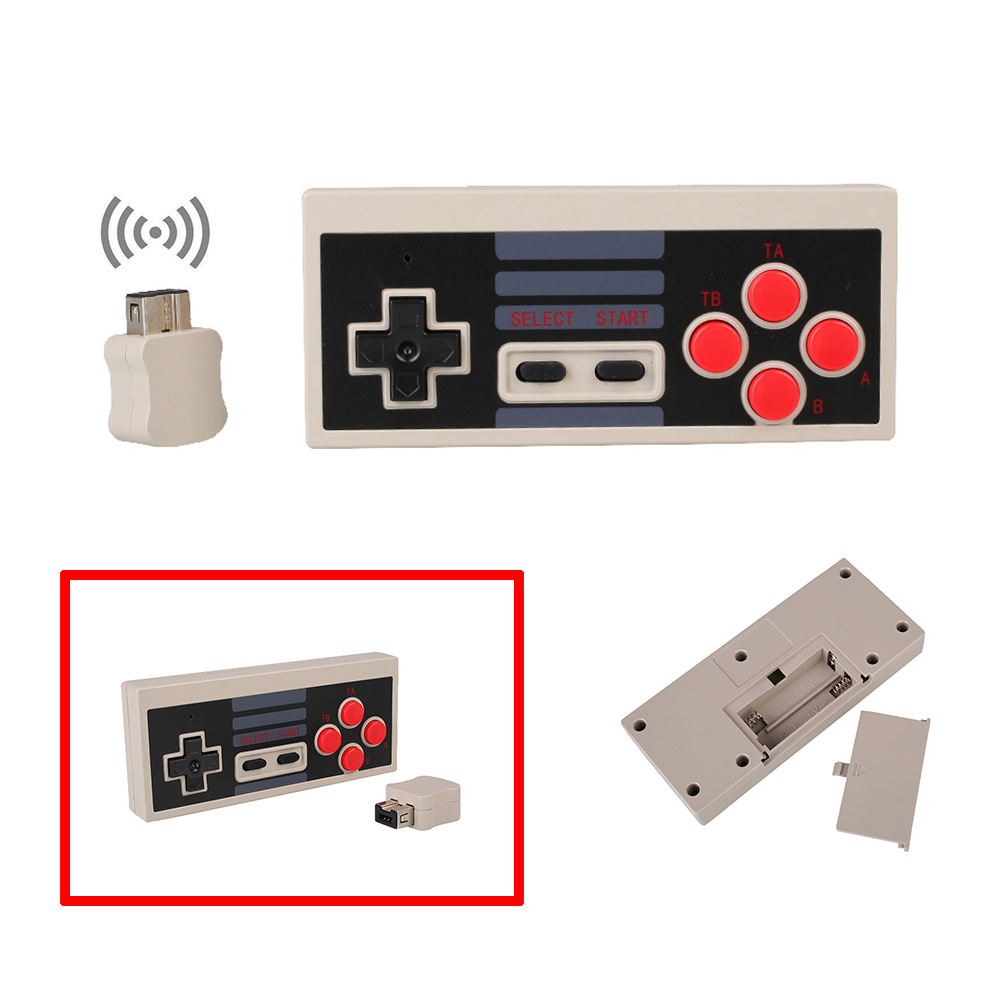 Wireless Gamepad Game Controller for Nintendo NES Gaming Retro (Mixed Color)