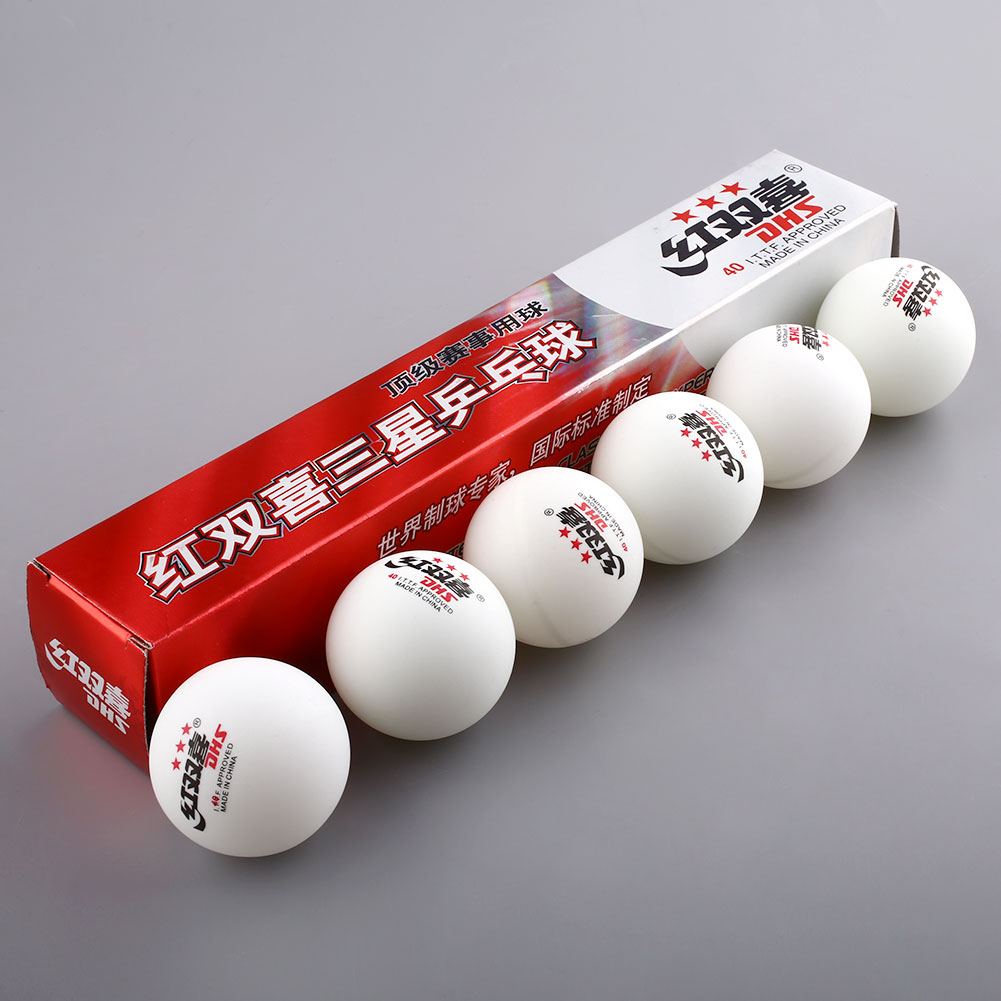 New 1 Boxes 6Pcs 3 Stars 40MM Game Table Tennis White Ping Pong Balls 2 ...