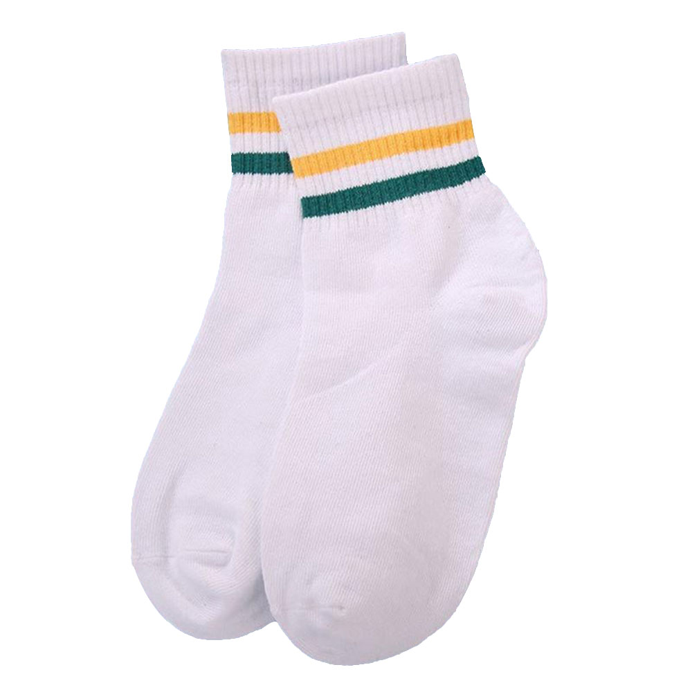 Men s Breathbale Ankle Crew Low Cut Multi Color Striped Sport Socks One ...