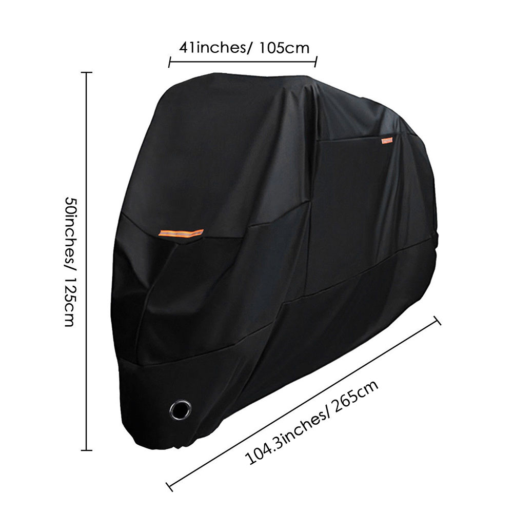 300D Heavy Duty Motorcycle Cover Waterproof Vented Rain Dust Outdoor Protector