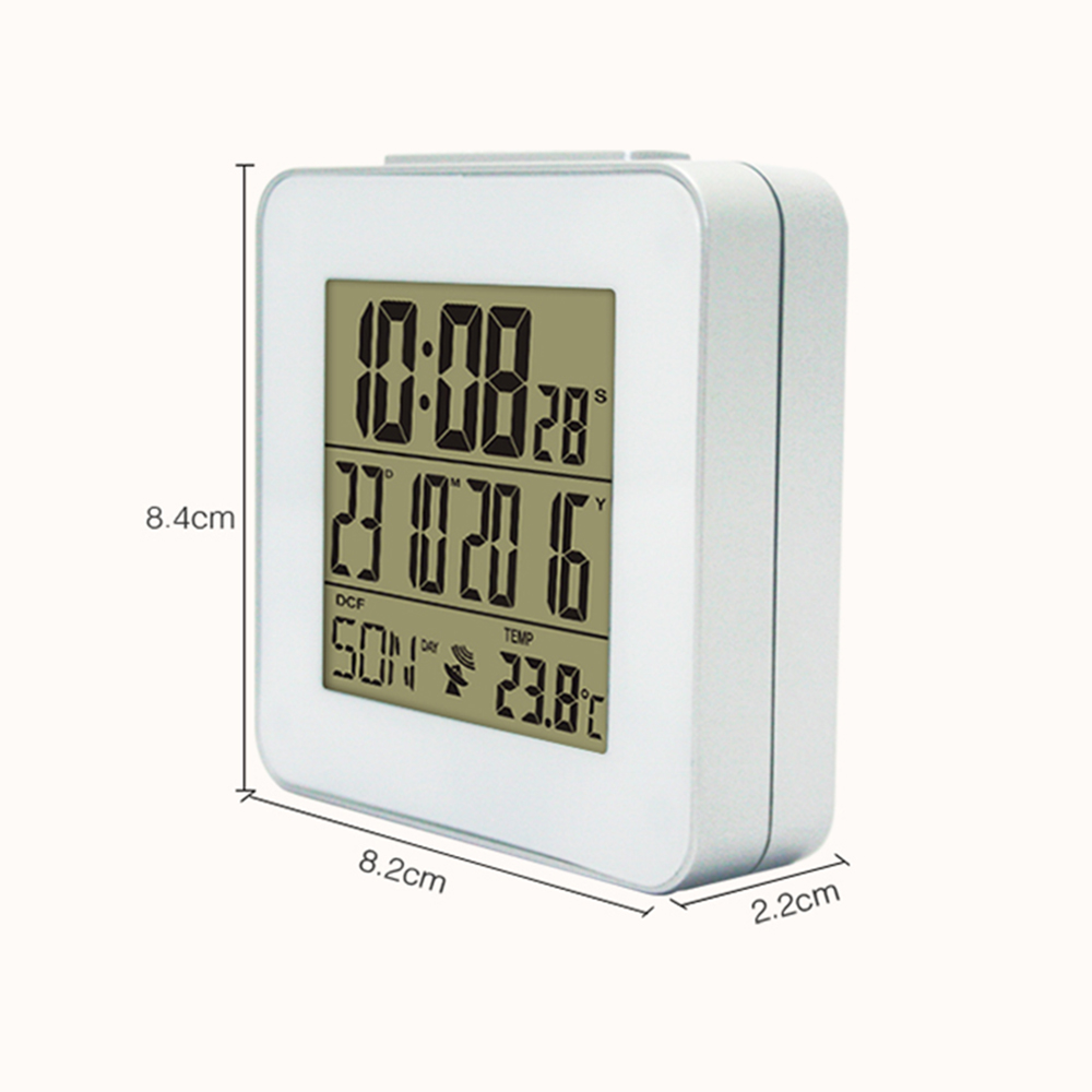 8EE3 3.27'' Alarm Large Screen Radio Controlled Wall Clock Time Digital